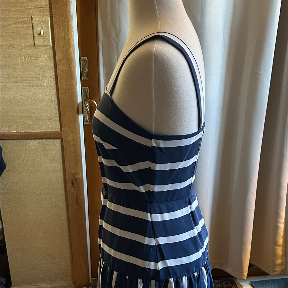 Sam Edelman Navy and White Midi Dress - Picture 5 of 8